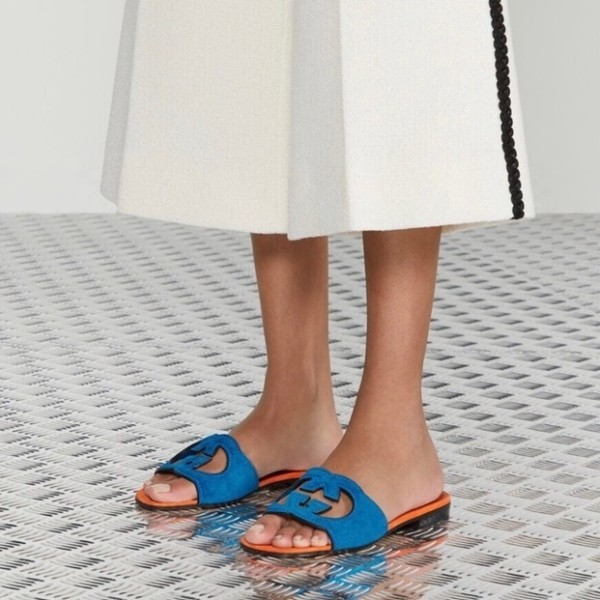 ❤구찌 여성 블루 슬리퍼 - Gucci Womens Blue Slippers - gu809x