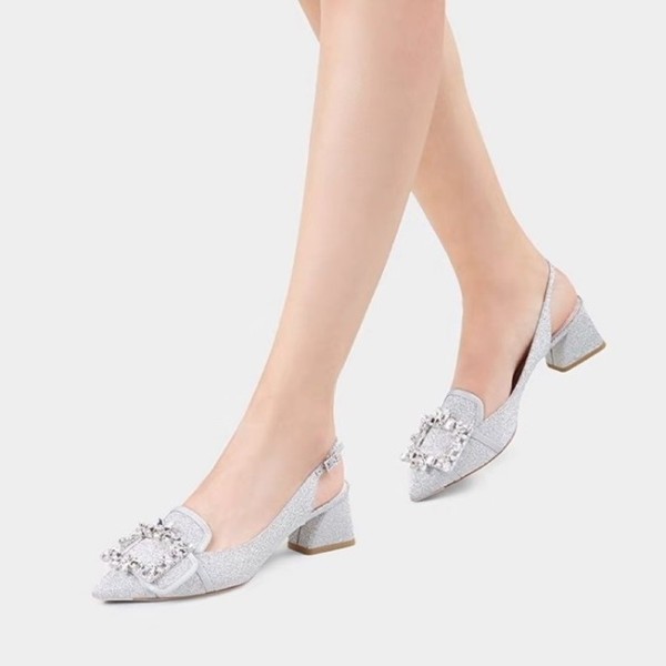 ❤로저비비에 여성 실버 슬링백 - Roger Vivier Womens Silver Sandals - vi02x