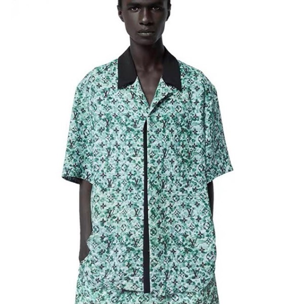 ❤루이비통 남성 블루 반팔 셔츠 - Louis vuitton Mens Blue Tshirts - lv1522x