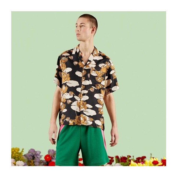 ❤구찌 남성 트렌디 블랙 반팔 셔츠 - Gucci Mens Black Short sleeved Tshirts - gu825x