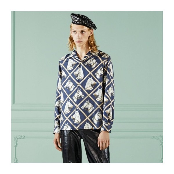 ❤구찌 남성 트렌디 네이비 셔츠 - Gucci Mens Navy Shirts - gu827x