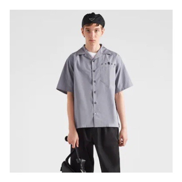 ❤프라다 남성 모던 그레이 반팔 셔츠 - Prada Mens Gray Short sleeved Shirts - pr617x