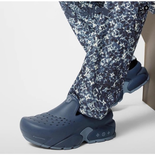 ❤루이비통 남성 네이비 슬리퍼 - Louis vuitton Mens Navy Slippers - lv1578x