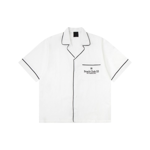 ❤지방시 남성 화이트 반팔 셔츠 - Givenchy Mens White Short sleeved Shirts - gi316x