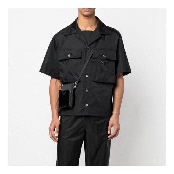 ❤프라다 남성 블랙 반팔 셔츠 - Prada Mens Black Short sleeved Shirts - pr627x