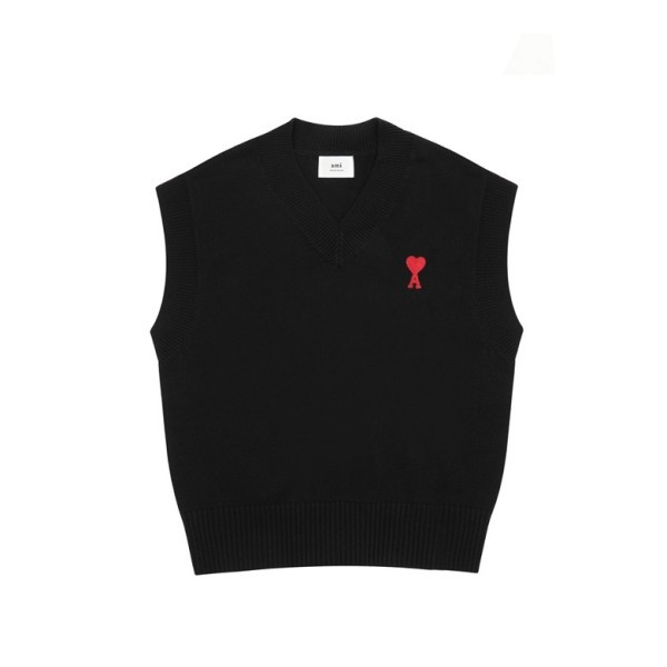 ❤아미 남/녀 블랙 베스트 - Ami Unisex Black Vest - am10x