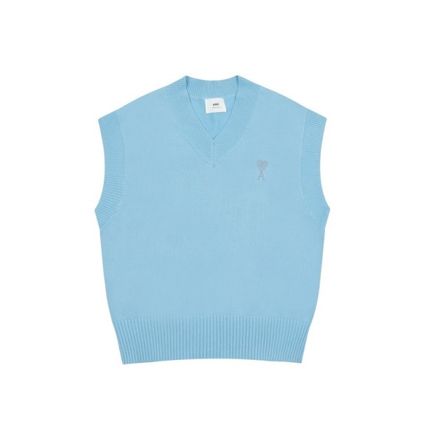❤아미 남/녀 블루 베스트 - Ami Unisex Blue Vest - am12x