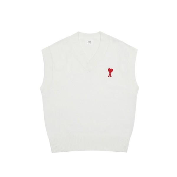❤아미 남/녀 화이트 베스트 - Ami Unisex White Vest - am13x