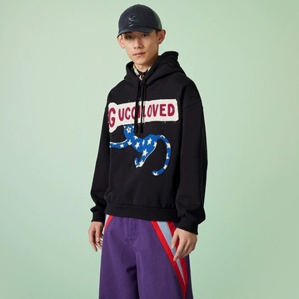 ❤구찌 남/녀 트렌디 블랙 후드티 -  Gucci Unisex Black Hoodie - gu880x