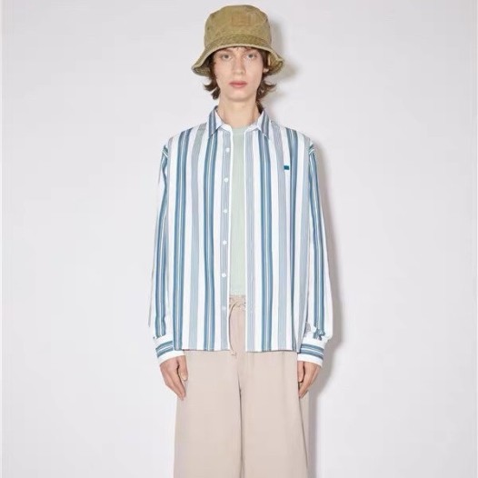 ❤아크네 남/녀 베이직 블루 셔츠 - Acne Unisex Blue Tshirts - acn215x