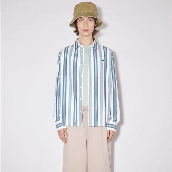 ❤아크네 남/녀 베이직 블루 셔츠 - Acne Unisex Blue Tshirts - acn215x