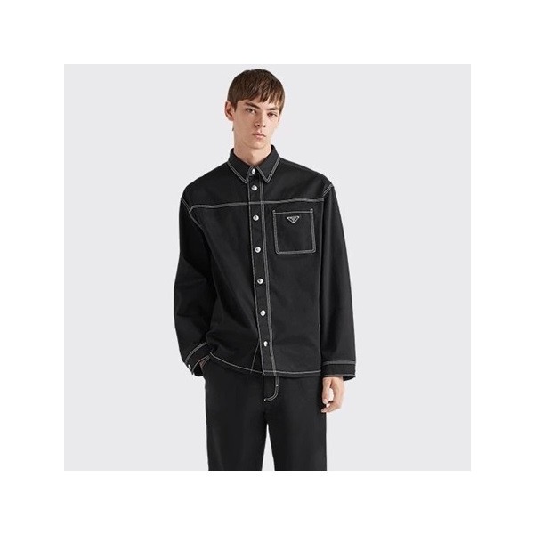 ❤프라다 남성 모던 블랙 셔츠 - Prada Mens Black Tshirts - pr642x