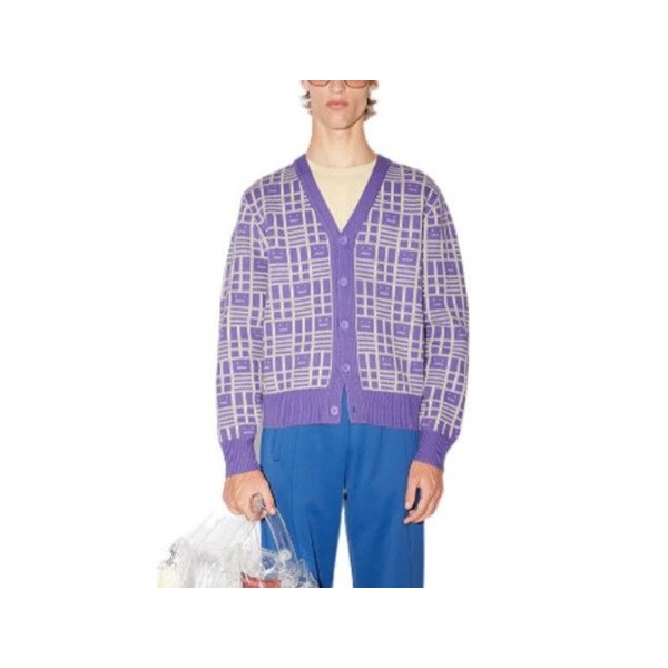 ❤아크네 남/녀 브이넥 퍼플 가디건 - Acne Unisex Purple Cardigan - ace218x