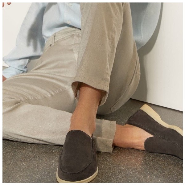 ❤로로피아나 남성 카키 로퍼 - Loro Piana Mens Khaki Loafer - lp15x