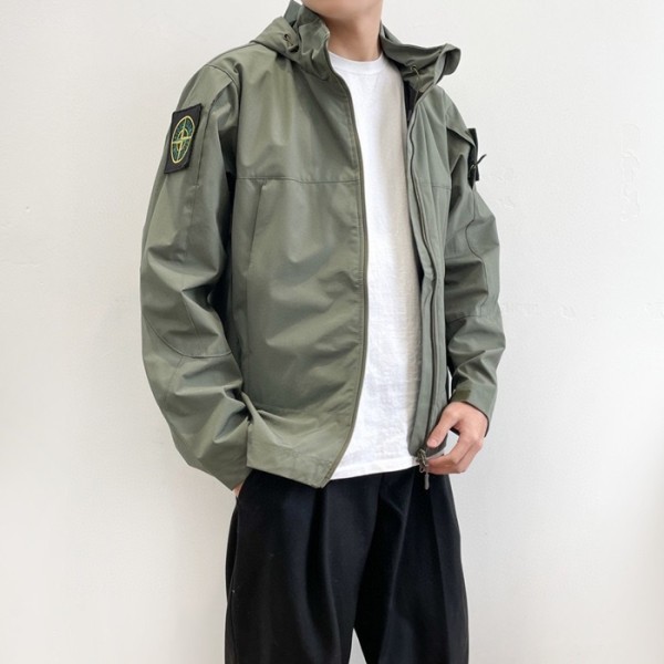 ❤스톤아일랜드 남성 캐쥬얼 카키 자켓 - Stone Island Mens Khaki Jackets - st85x