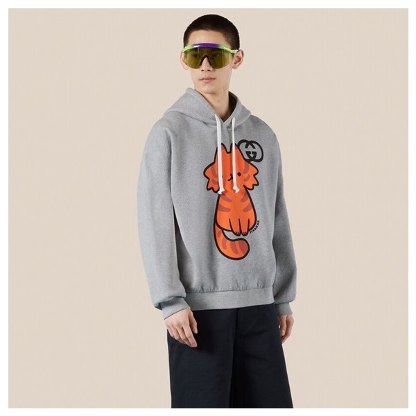 ❤구찌 남/녀 트렌디 그레이 후드티 -  Gucci Unisex Gray Hoodie - gu930x