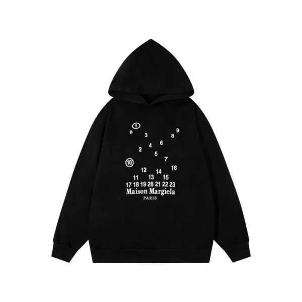 ❤메종마르지엘라 남성 블랙 후드티 - Maison margiela Mens Black Hoodie - mai209x