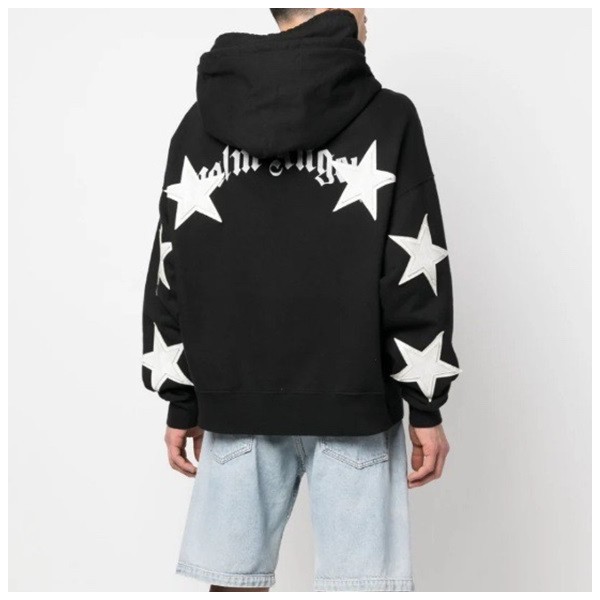 ❤팜 엔젤스 남성 블랙 후드티 - Palm Angels Mens Black Hoodie - pam411x