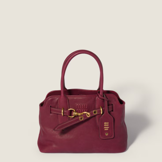 미우미우 여성 아방뛰르 나파 가죽 백 스몰 - Miumiu Womens Avanture Nappa Leather Bag