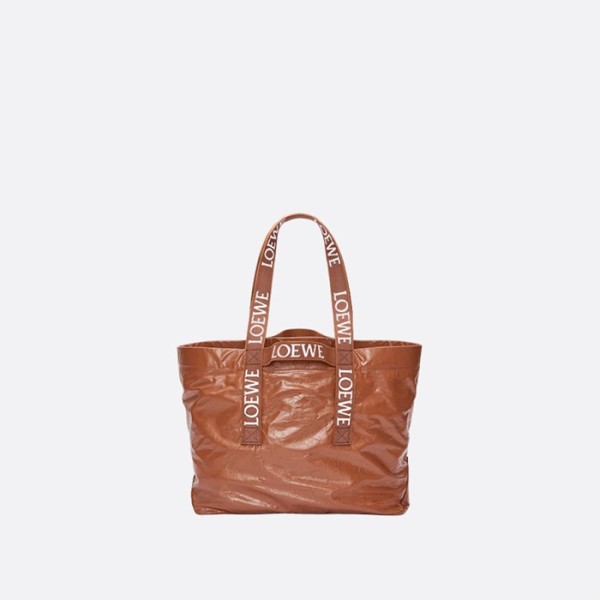 ❤로에베 남/녀 페이퍼 카프스킨 폴드 토트백 【매장-260만원대】 - Loewe Unisex Camel Tote Bag - loe791x
