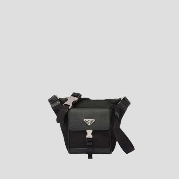 ❤프라다 남성 리나일론 및 사피아노 가죽 숄더 백2VH160【매장-200만원대】 - Prada Mens Black Cross Bag - pr705x