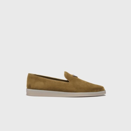 ❤프라다 남성 스웨이드 브라운 슬립온 로퍼 【매장-110만원대】 - Prada Mens Brown Loafer - pr720x