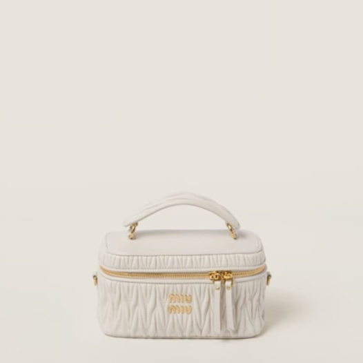 ★미우미우 여성 마테라쎄 나파 가죽 파우치 - Miumiu Womens White Shoulder Bag