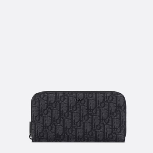 ❤[Premium] 디올 남성 지퍼 장지갑 - Dior Mens Black Zippy Wallets - di673x