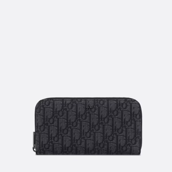 ❤[Premium] 디올 남성 지퍼 장지갑 - Dior Mens Black Zippy Wallets - di673x