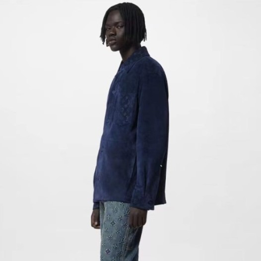 ❤루이비통 남성 모노그램 블루 셔츠 - Louis vuitton Mens Blue Shirts - lv1854x