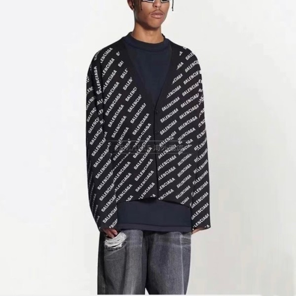 ❤발렌시아가 남성 블랙 브이넥 가디건 - Balenciaga Mens Black Cardigan - ba594x