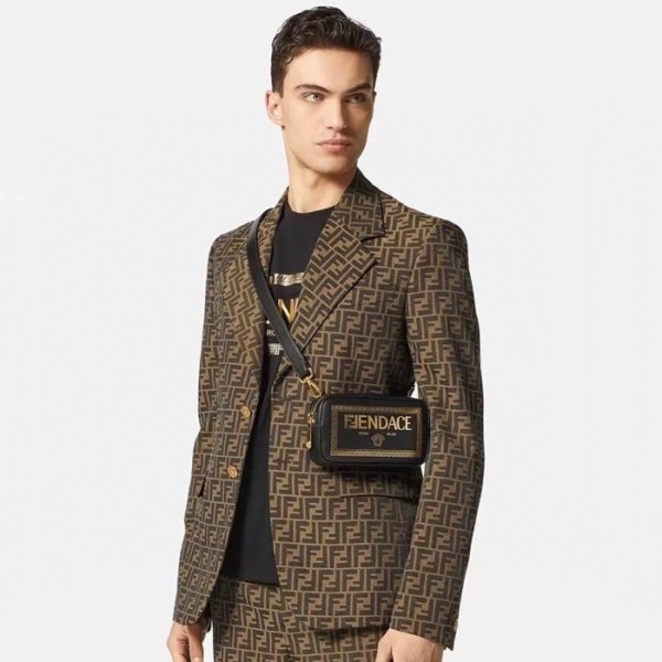 ❤펜디 남성 모던 카키 슈트 자켓 - Fendi Mens Khaki Suit Jackets - fe498x