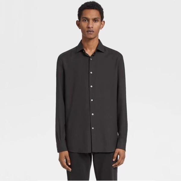 ❤에르메네질도 제냐 남성 블랙 셔츠 - Ermenegildo Zegna Mens Black Shirts - zeg108x