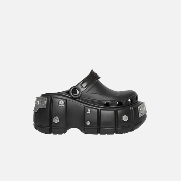 ❤발렌시아가 남/녀 블랙 하드 크록스 뮬 【매장-170만원대】 - Balenciaga Unisex Black Sansals - ba667x