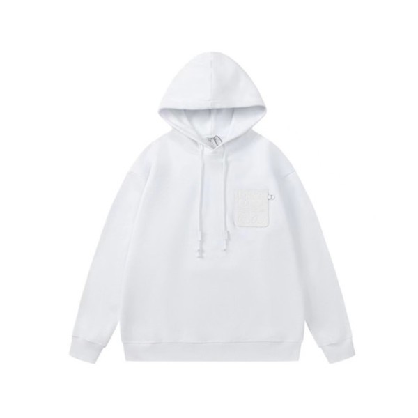 ❤로에베 남성 캐쥬얼 화이트 후드티 - Loewe Mens White Hoodie - loe797x