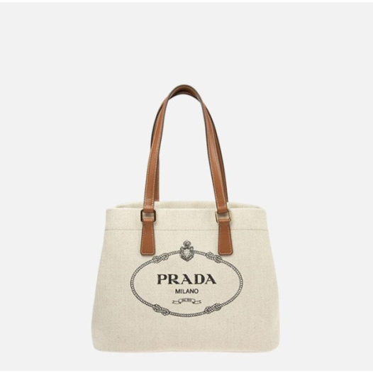 ❤프라다 여성 캔버스 린넨 로고 숄더백 【매장-260만원대】 - Prada Womens Beige Shoulder Bag - pr740x