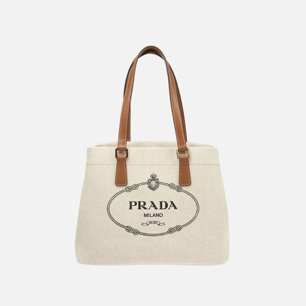 ❤프라다 여성 캔버스 린넨 로고 숄더백 【매장-260만원대】 - Prada Womens Beige Shoulder Bag - pr740x
