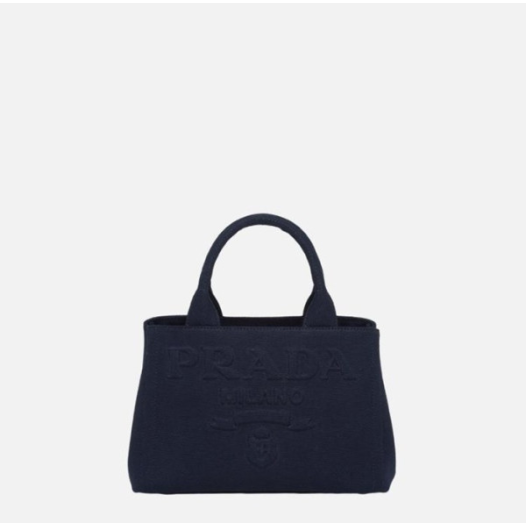 ❤프라다 여성 엠보스드 로고 캔버스 토트백 - Prada Womens Black Tote Bag - pr741x