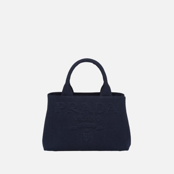 ❤프라다 여성 엠보스드 로고 캔버스 토트백 - Prada Womens Black Tote Bag - pr741x