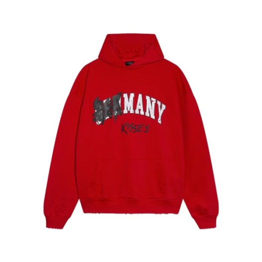 ❤발렌시아가 남성 레드 후드티 - Balenciaga Mens Red Hoodie - ba692x