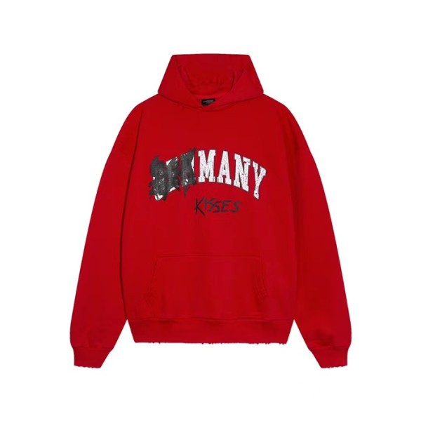 ❤발렌시아가 남성 레드 후드티 - Balenciaga Mens Red Hoodie - ba692x