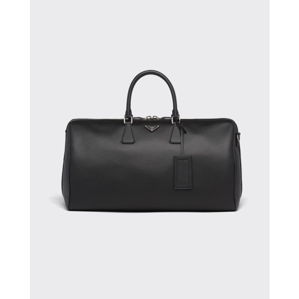 ❤프라다 남성 사피아노 레더 트래블백 【매장-370만원대】 - Prada Mens Black Keepall - pr750x