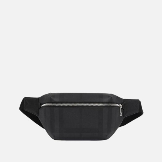 ❤버버리 남/녀 런던 체크 레더 벨트백 【매장-150만원대】 - Burberry Unisex Black Hip-sack - bu305x