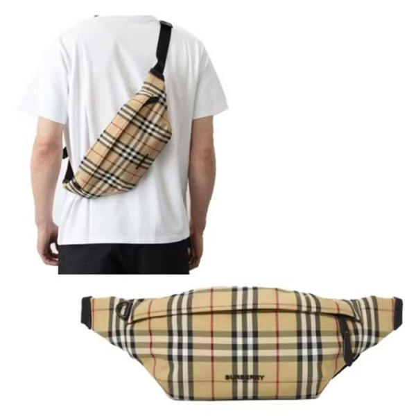 ❤버버리 남성 체크 벨트백 【매장-160만원대】 - Burberry Mens Brown Hip-sack - bu308x