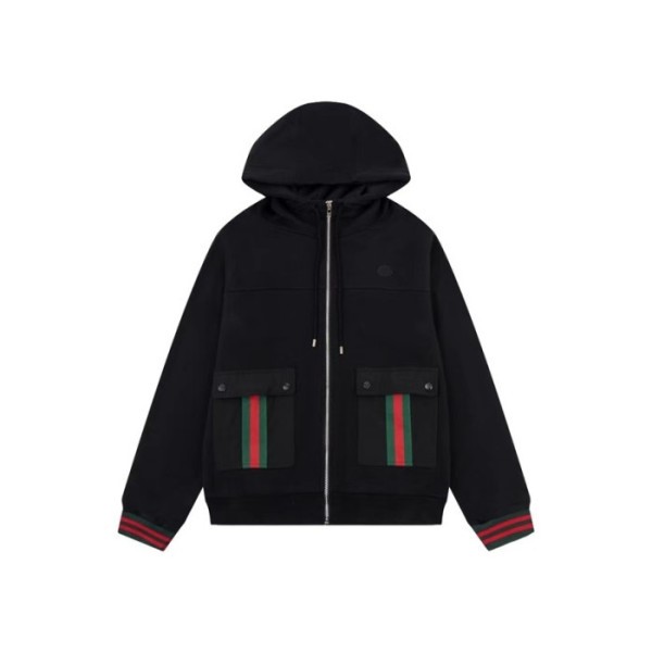 ❤구찌 남성 블랙 집업 후드티 - Gucci Mens Black Zipup Hoodie - gu1009x