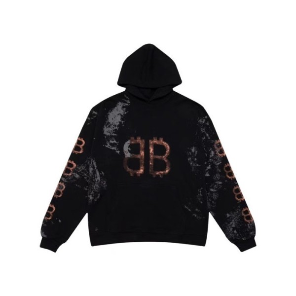 ❤발렌시아가 남성 블랙 후드티 - Balenciaga Mens Black Hoodie - ba695x