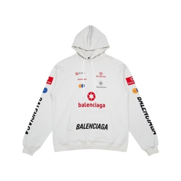 ❤발렌시아가 남성 화이트 후드티 - Balenciaga Mens White Hoodie - ba696x