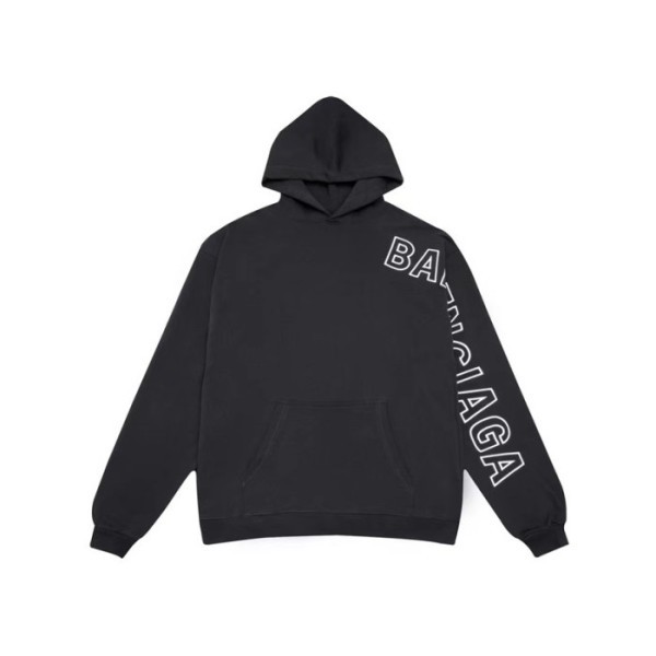 ❤발렌시아가 남성 블랙 후드티 - Balenciaga Mens Black Hoodie - ba698x