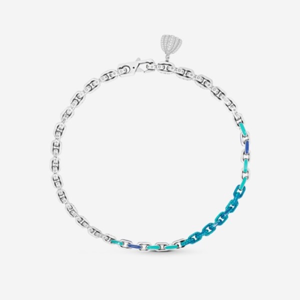 ❤루이비통 LV x YK 남성 파라다이스 체인 목걸이 M01095 【매장-370만원대】 - Louis vuitton Mens White Gold Necklace - acc213x