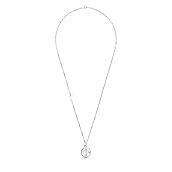 ❤루이비통 남성 LV 트위스티드 플라워 펜던트 【매장-150만원대】 - Louis vuitton Mens White Gold Necklace - acc232x